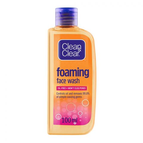 Clean & Clear Essentials Foaming Face Wash, Oil Free, 100ml