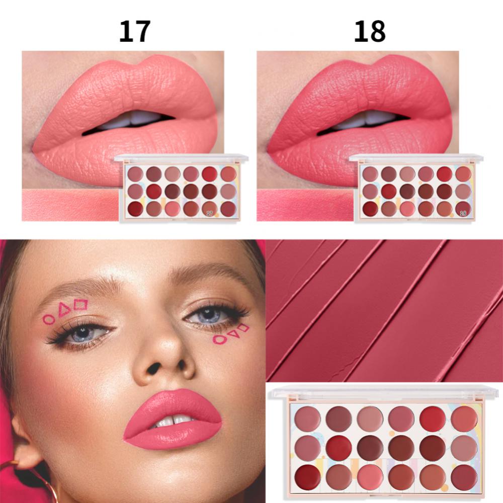 18 Color Lipstick Palette