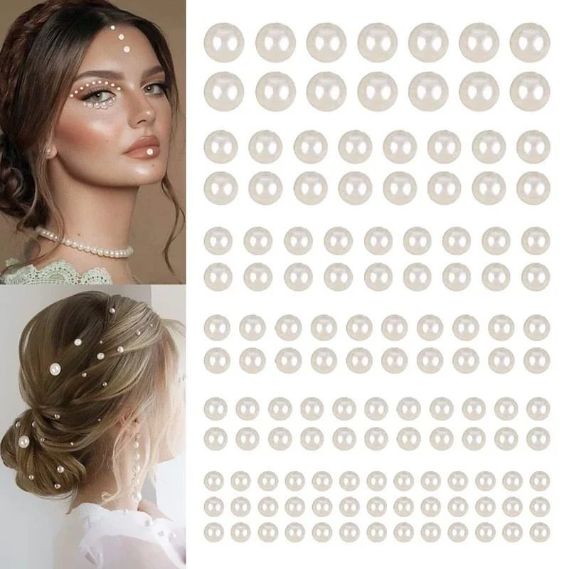 Hair Decoration Stones Pearls Adhesive