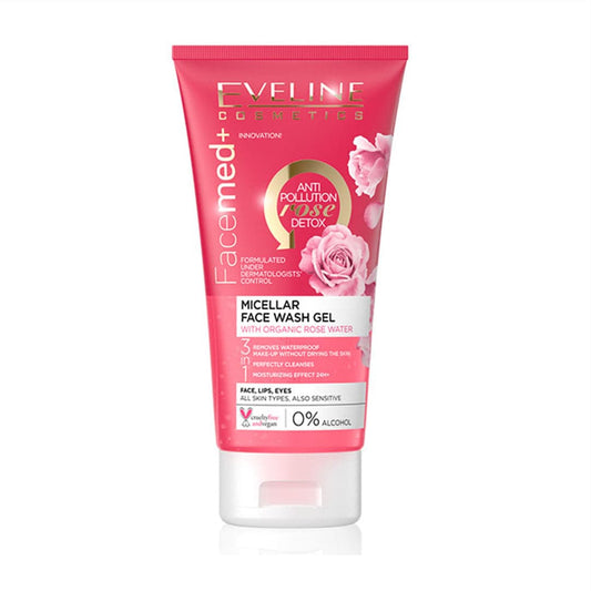 EVELINE MICELLAR FACE WASH GEL WITH ORGANIC ROSE WATER