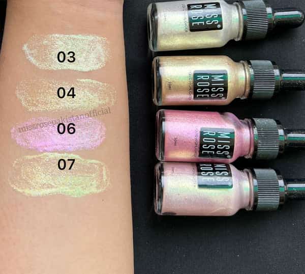 Miss Rose liquid highlighter set of 4 pcs