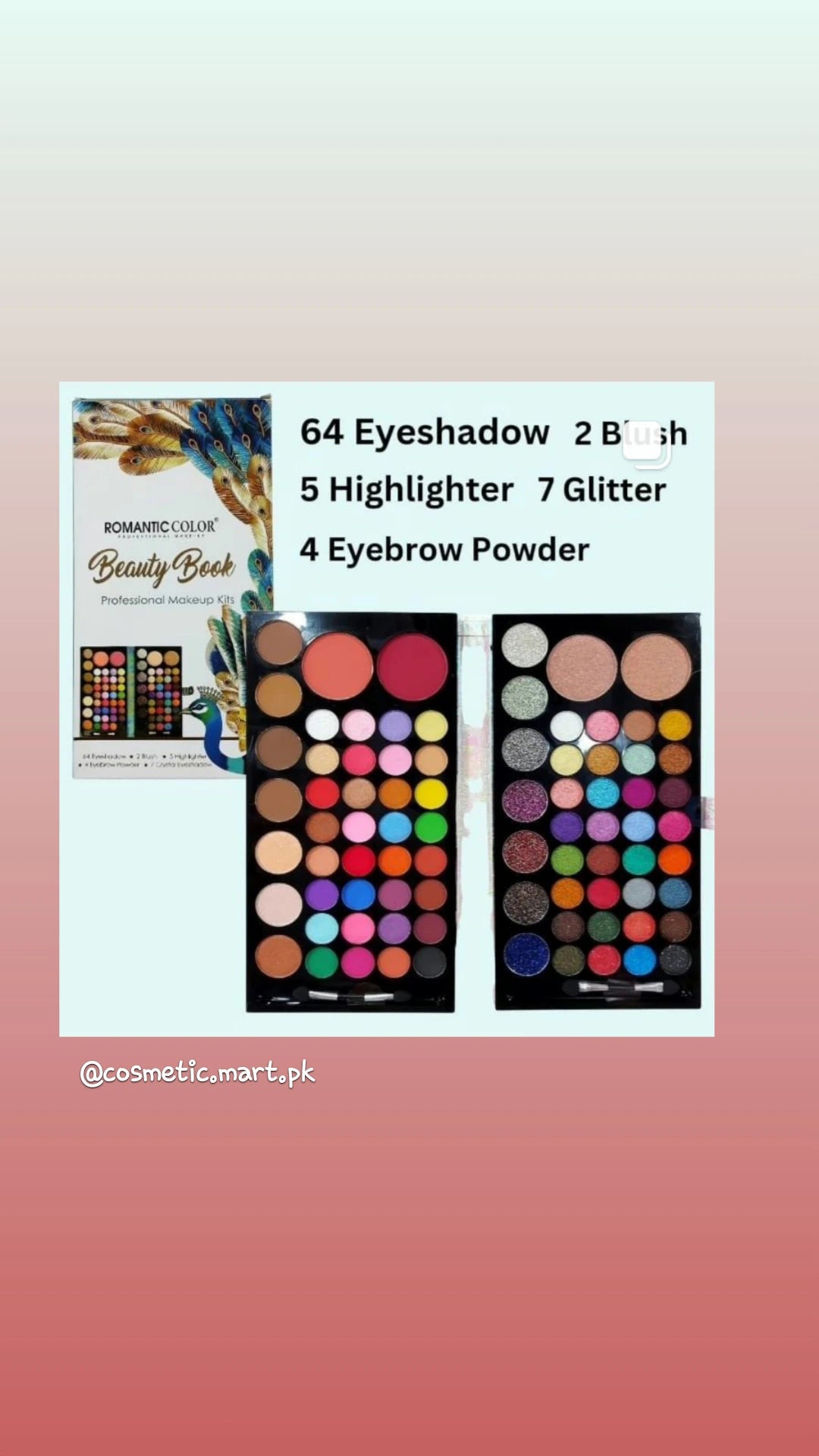 Multicolors Beauty Book Professional Eyeshadow kit