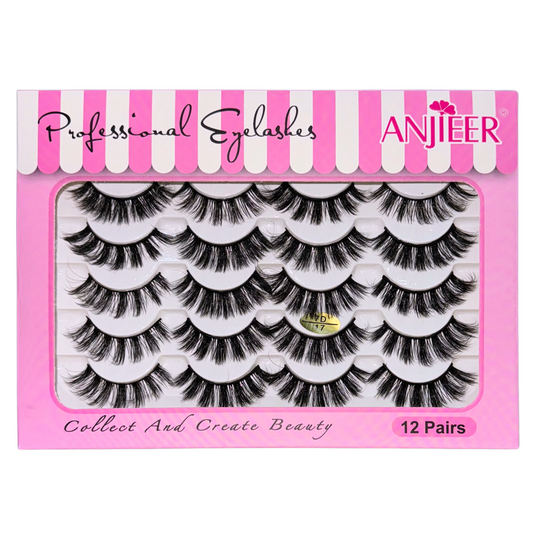 Anjeer 12 Pairs Mink Lashes