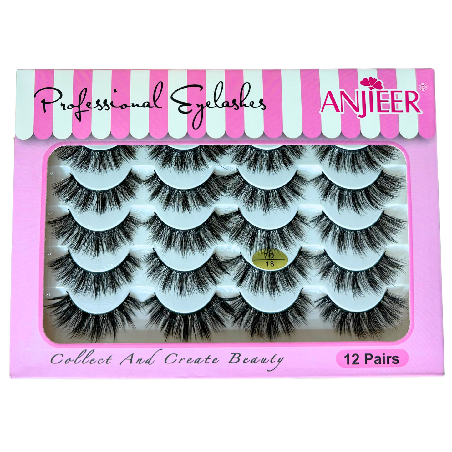 Anjeer 12 Pairs Mink Lashes